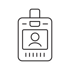 Hospital id badge line icon