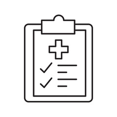 Medical chart line icon
