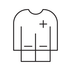 Medical gown line icon