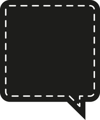 black dotted speech bubble