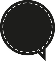 black dotted speech bubble