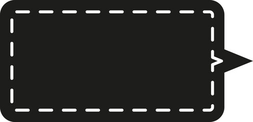 black dotted speech bubble