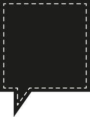 black dotted speech bubble