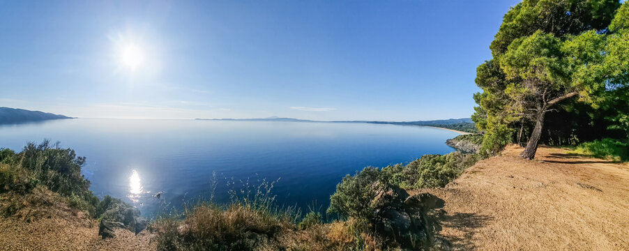 Beautiful Summer View of Coast near Stratoni, Greece