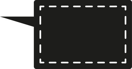 black dotted speech bubble