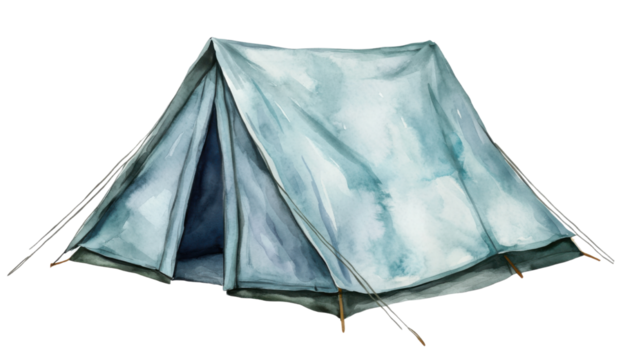 blue tent on white background - Powered by Adobe