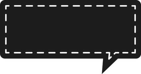 black dotted speech bubble