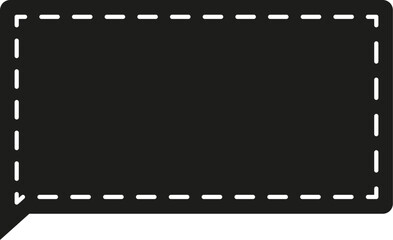 Fototapeta premium black dotted speech bubble