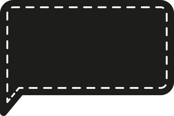 black dotted speech bubble