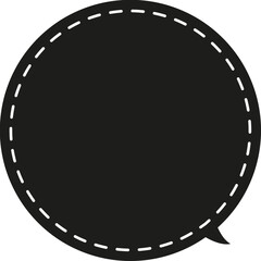 black dotted speech bubble