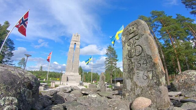 Peace monument Sweden - Norway in Morokulien
