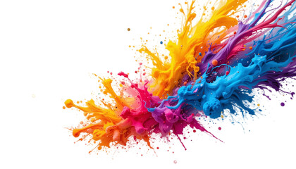 Fototapeta premium holi theme, abstract watercolor art with colorful abstract