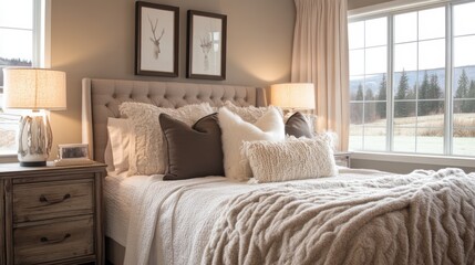 Cozy Rustic Bedroom with Natural Light Streaming In
