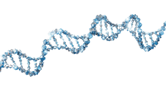 dna strand on white background