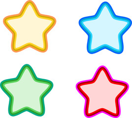 set of stars vector illustration image or clipart