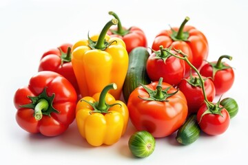 Fresh vegetables arranged on a clean surface