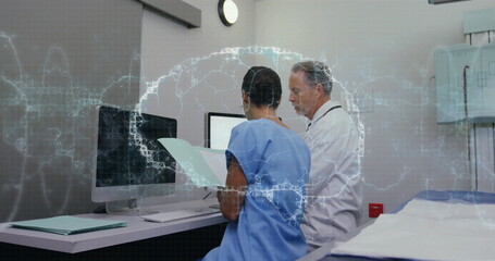 Image of scientific data processing over diverse doctors