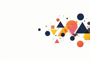 Obraz premium Colorful geometric shapes blend artfully