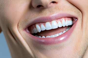 Close-up of a Bright Smile with Healthy White Teeth