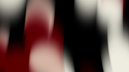 An abstract composition featuring blurred vertical bands in various shades of red, black, and white. - Powered by Adobe