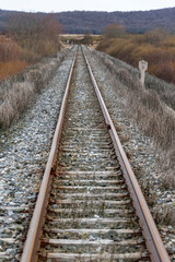 Fototapeta premium railway in the countryside