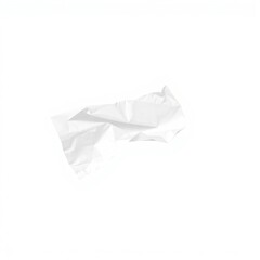 High-resolution image A white piece of paper caught mid-air, exhibiting a twisting, falling motion against a white background. 