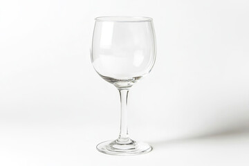 Obraz premium Crystal-clear elegance captured in a minimalist style. A single wine glass