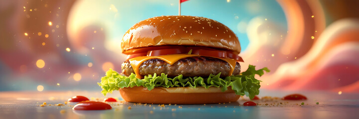 crispy chicken fillet topped with lettuce, tomato, and mayo, served on a toasted brioche bun