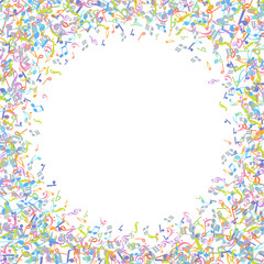 Vector colorful music notations background element in flat style