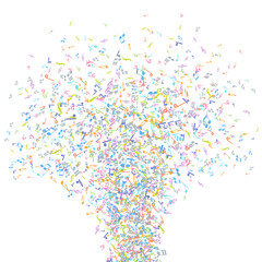 Vector colorful music notations background element in flat style