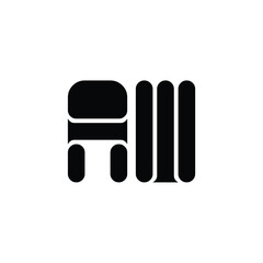 AW monogram logo design letter text name symbol monochrome logotype alphabet character simple logo
