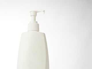 White Lotion Bottle on an Isolated Background Showcasing Sleek Design and Functional Pump