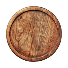 Round wooden tray for serving food or displaying decor items at home gatherings or special occasions, cut out