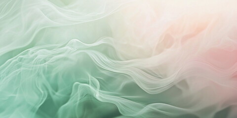 Obraz premium Soft abstract background. White smoke with pink and green light