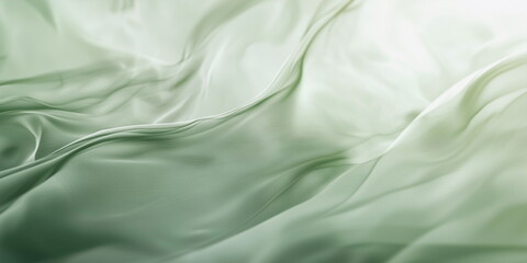 Obraz premium Abstract green background. Soft flowing chiffon, imitation fabric texture