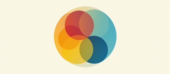 Obraz premium Colorful Abstract Overlapping Circles in Soft Tones and Shades