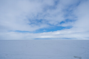 Drift ice in Hokkaido Japan