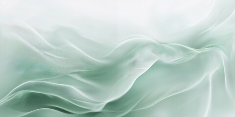 Obraz premium Abstract green background. Soft drapery of light fabric