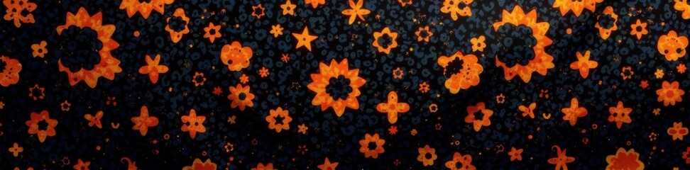 Sewing fabric with Black and orange leopard spots repeating seamless on ...