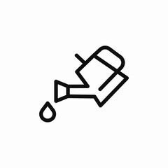 Watering can garden icon vector sign
