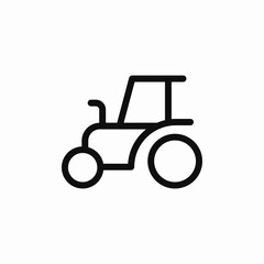 Tractor farm vehicle icon vector sign
