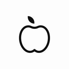 Apple fruit healthy icon vector sign