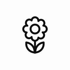 Flower bloom nature icon vector sign