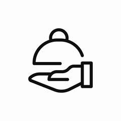 Food serving platter icon vector sign