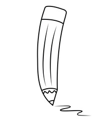 Cute carton hand drawn vector pencil drawing a line coloring page.