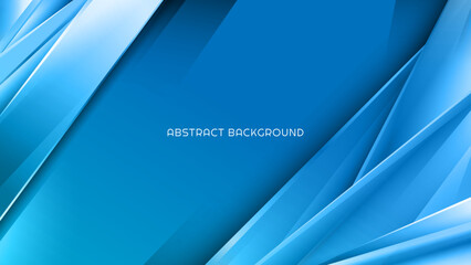 Dynamic abstract blue geometric background with layered shapes and modern design. Ideal for presentations, templates, and digital wallpapers. 