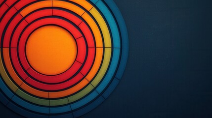 Blank infographics concept. Vibrant Circular Infographic Template with Radial Connections