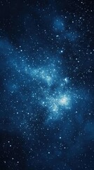 Fototapeta premium Deep Blue Starry Sky with Bright Stars and Cosmic Dust