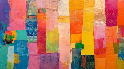 Colorful Abstract Collage Wall Art (1)