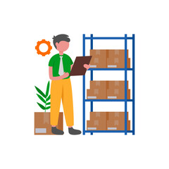 Inventory Management Vector Illustration